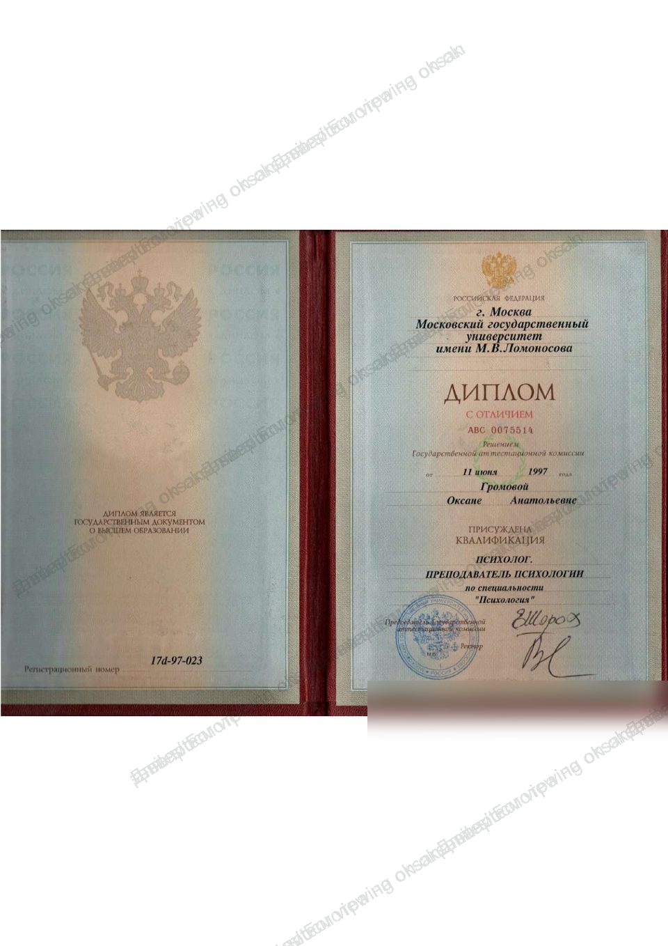 Preview of MSU honours diploma in psychology